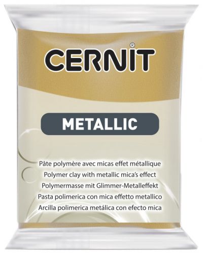 Полимерна глина Cernit Metallic - Богато златисто, 56 g - 1