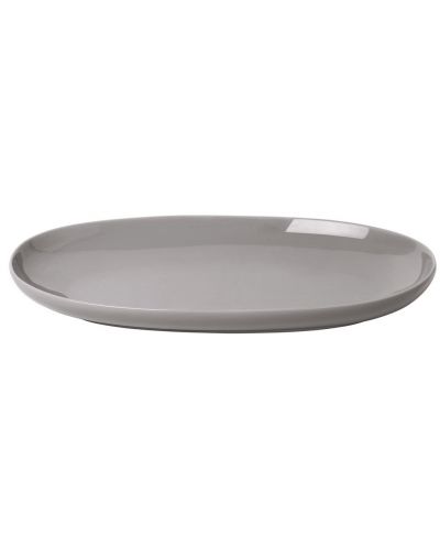 Порцеланова овална чиния Blomus - Ro, 18 х 30 cm, сивa - 1