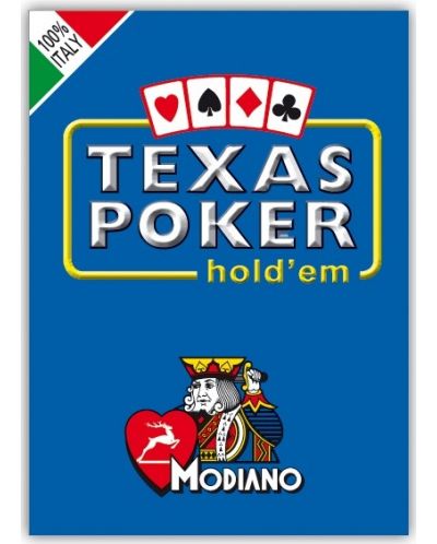 Покер карти Texas Hold’em Poker Modiano - син гръб - 1