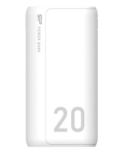 Портативна батерия Silicon Power - GS15, 20000 mAh, бяла - 1