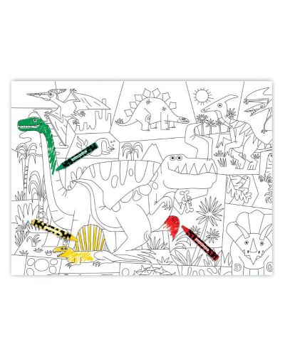 Постер за оцветяване Crocodile Creek - Динозавър, с 8 пастела - 4