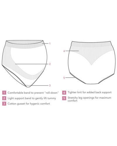 Поддържащи бикини за бременни Carriwell, размер M, бели - 4