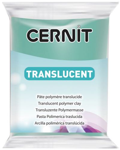 Полимерна глина Cernit Translucent - Изумрудено зелена, 56 g - 1