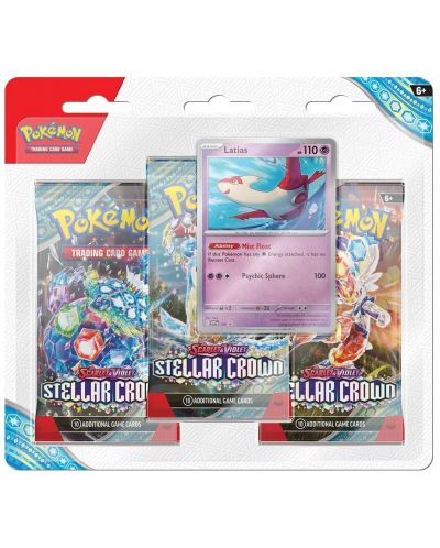 Pokemon TCG: Scarlet & Violet 7 Stellar Crown 3 Pack Blister - Latias - 1