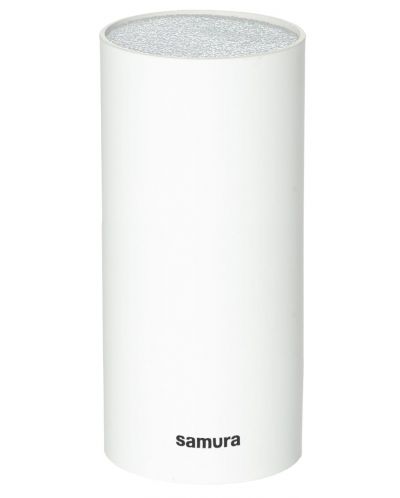 Поставка за ножове Samura - 22.5 x 11.5 cm, силиконов пълнеж, бяла - 1
