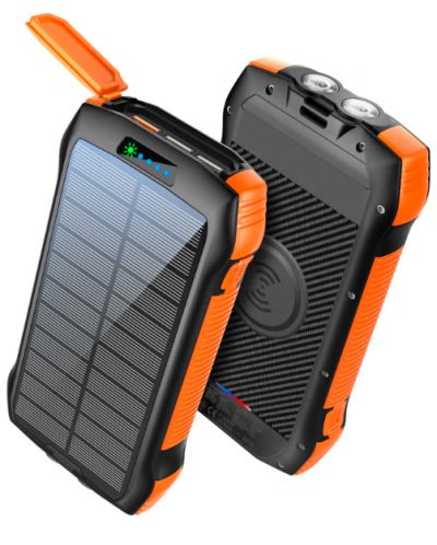 Портативна батерия ProMate - Rugged Ecolight Solar, 20000 mAh, черна - 2