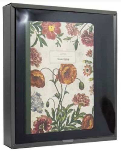 Подаръчен комплект Victoria's Journals Florals - Poppy, 4 части, в кутия - 2