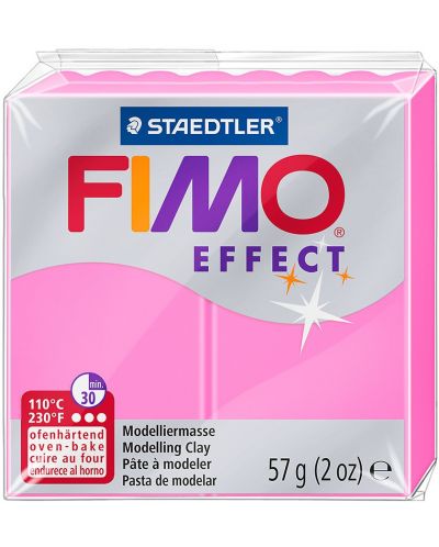 Полимерна глина Staedtler - Fimo Effect, 57 g, розова - 1