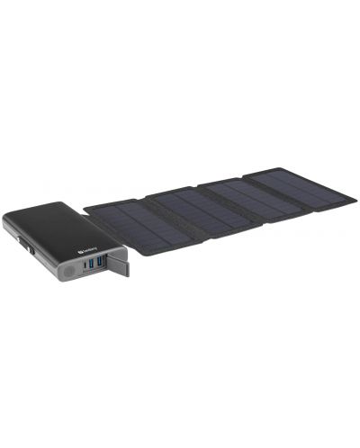 Портативна батерия Sandberg - Solar 4-Panel, 25000 mAh, черна - 3