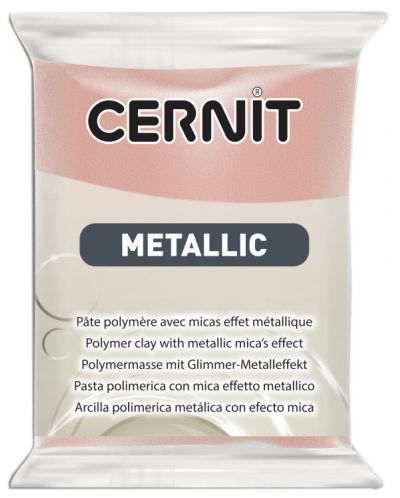 Полимерна глина Cernit Metallic - Розова, 56 g - 1