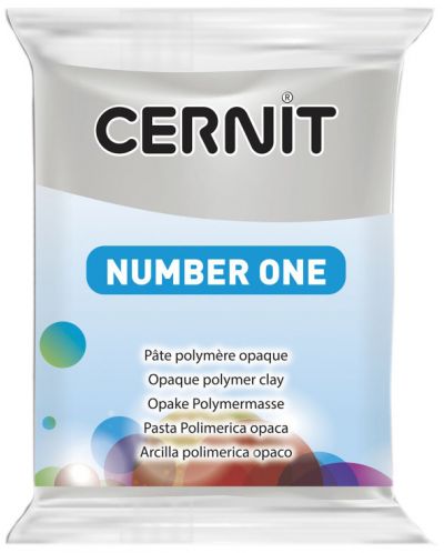 Полимерна глина Cernit №1 - Сива, 56 g - 1