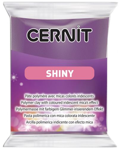Полимерна глина Cernit Shiny - Лилава, 56 g - 1