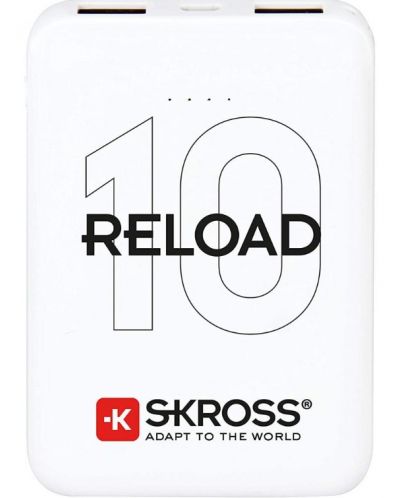 Портативна батерия Skross - Reload 10, 10000 mAh, бяла - 1