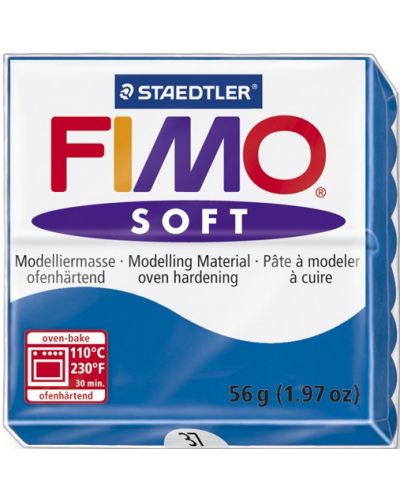 Полимерна глина Staedtler Fimo Soft - Морско синьо, 57 g - 1