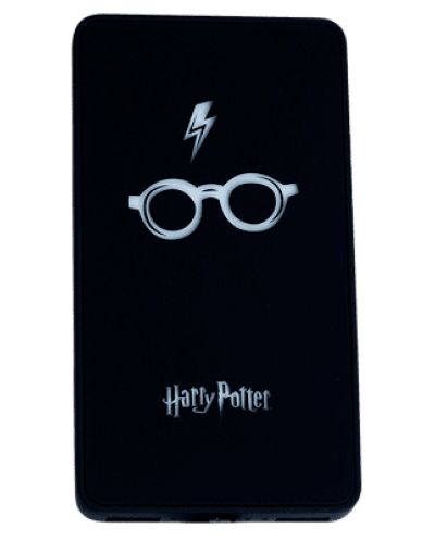Портативна батерия Warner Bros - Harry Potter, 6000 mAh, черна - 2