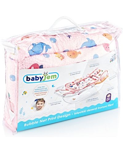Подложка за къпане BabyJem - Розова с морски мотиви - 2