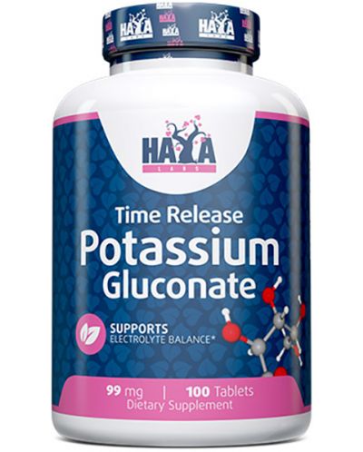 Potassium Gluconate, 99 mg, 100 таблетки, Haya Labs - 1
