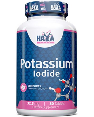 Potassium Iodide, 32.5 mg, 30 таблетки, Haya Labs - 1