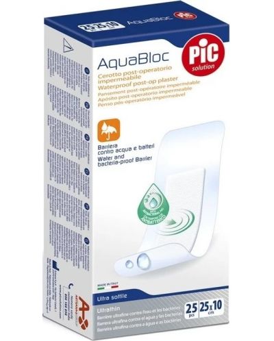 AquaBloc Постоперативен пластир, 25 х 10 cm, 1 брой, Pic Solution - 2