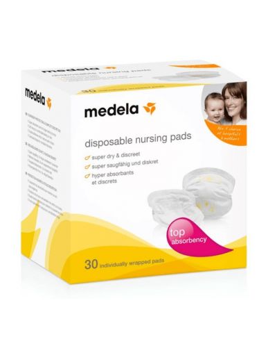 Подплънки за кърма Medela - Safe&Dry, 30 броя - 2
