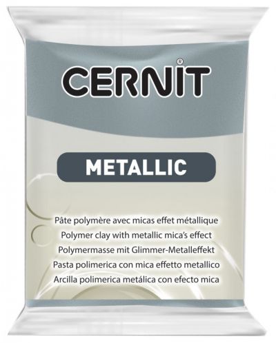 Полимерна глина Cernit Metallic - Стомана, 56 g - 1