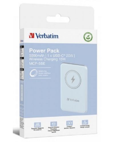 Портативна батерия Verbatim - MCP-5ВЕ, 5000 mAh, синя - 3