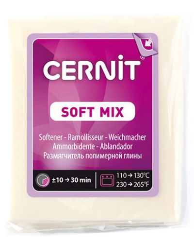 Полимерна глина Cernit Soft Mix - Бежова, 56 g - 1