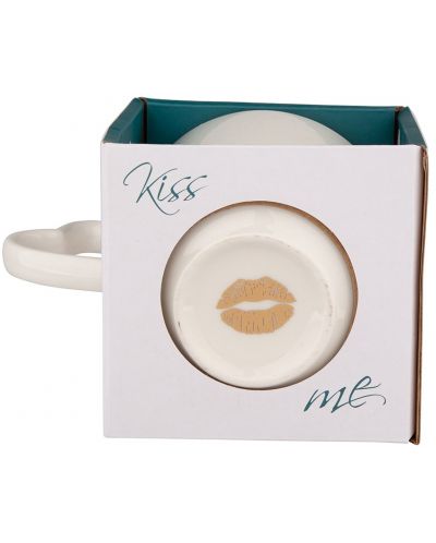 Порцеланова чаша ADS - Kiss me, 400 ml, бяла - 4