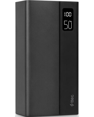 Портативна батерия ttec - ReCharger Mega LCD, 50000 mAh, черна - 3