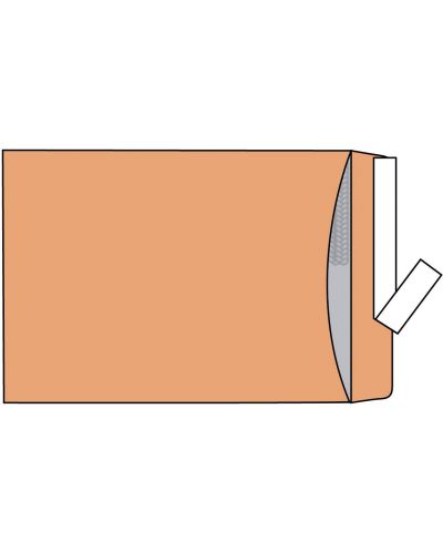 Пощенски плик с мехурчета - 32 x 45.5 cm, кафяв, 5 броя - 1