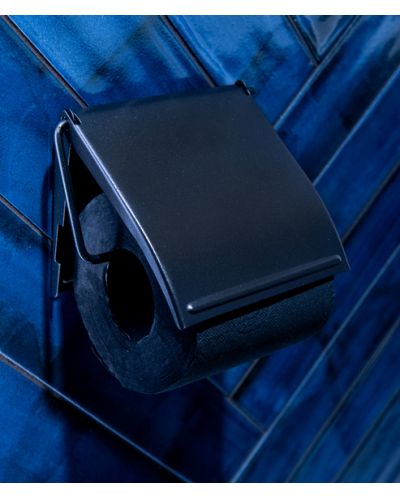 Поставка за тоалетна хартия AWD - стомана, черен мат - 2