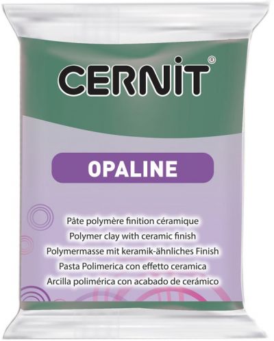 Полимерна глина Cernit Opaline - Зелена, 56 g - 1