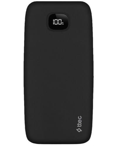 Портативна батерия ttec - ChargeUp Pro LCD, 20000 mAh, черна - 1