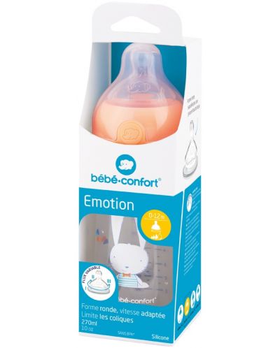 Полипропиленова бутилка Bebe Confort - Emotion, Sweet Bunny, 270 ml, розова - 2