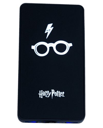 Портативна батерия Warner Bros - Harry Potter, 6000 mAh, черна - 1