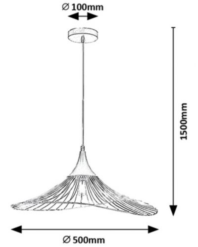 Полилей Rabalux - Sombero 72004, IP20, E27, 1 x 60W, 230V - 5