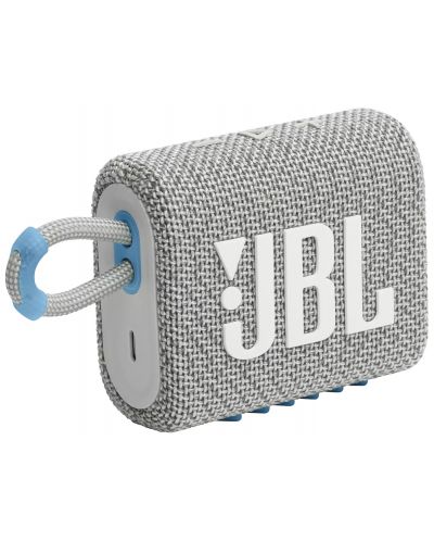 Портативна колонка JBL - Go 3 Eco, бяла/сива - 2