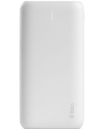 Портативна батерия ttec - PowerSlim Duo, 10000 mAh, бяла - 1