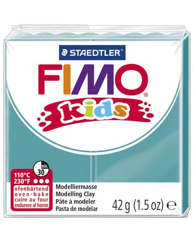 Полимерна глина Staedtler Fimo Kids - тюркоазен цвят - 1