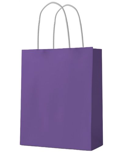 Подаръчна торба S. Cool - крафт, лилава, L - 1