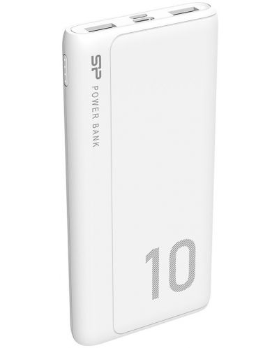 Портативна батерия Silicon Power - GP15, 10000 mAh, бяла - 3
