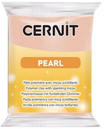 Полимерна глина Cernit Pearl - Розова, 56 g - 1