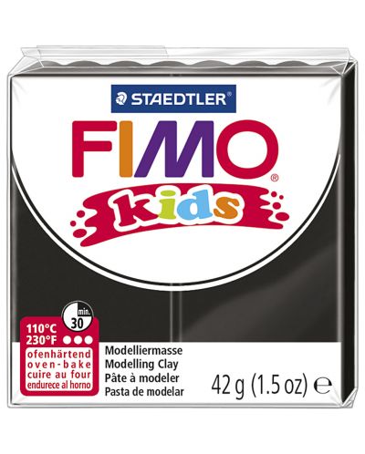 Полимерна глина Staedtler Fimo Kids - Черна - 1