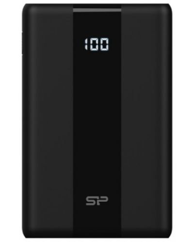 Портативна батерия Silicon Power - QP55, 10000 mAh, черна - 1