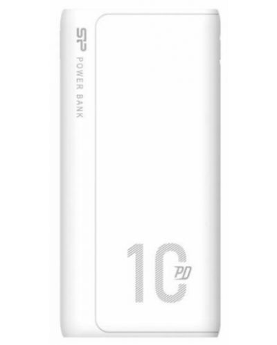 Портативна батерия Silicon Power - QP15, 10000 mAh, бяла - 1