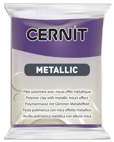Полимерна глина Cernit Metallic - Лилава, 56 g - 1