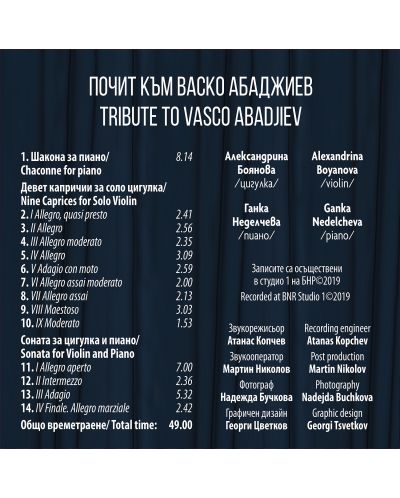 Почит към Васко Абаджиев (CD) - 2