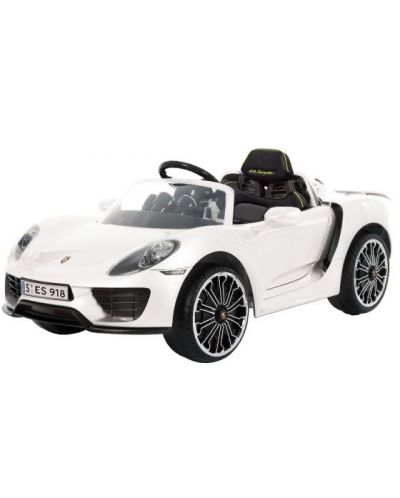 Акумулаторна кола KikkaBoo Porsche 918 Spyder Hybr Superc - Бял, 12V, с радиоуправление