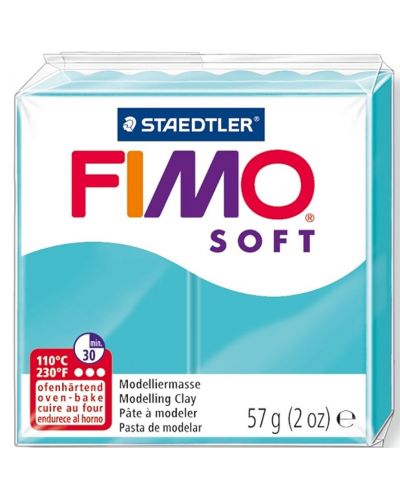 Полимерна глина Staedtler Fimo Soft - Ментово синьо, 57 g - 1