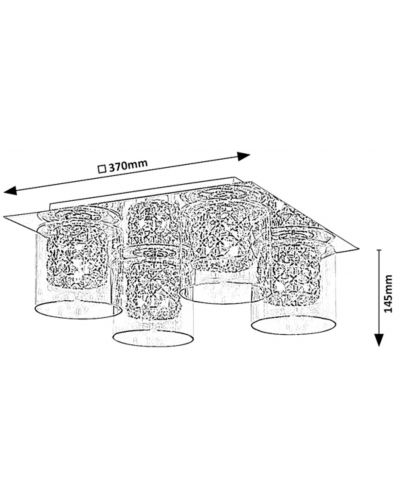 Полилей с кристален декор Rabalux - Duchess 3115, G9, 4 x 40W, 230V - 4